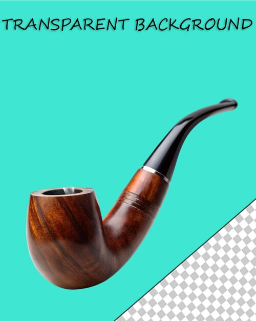 Hand drawn sketch of smoking pipe in black