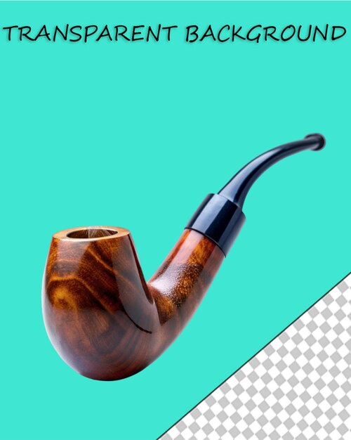 Hand drawn sketch of smoking pipe in black