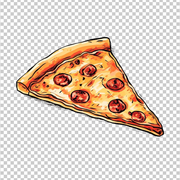 PSD fetta di pizza disegnata a mano