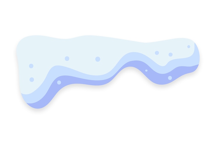 PSD hand drawn snow cap illustration