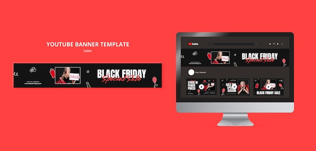 hand drawn special sale youtube banner