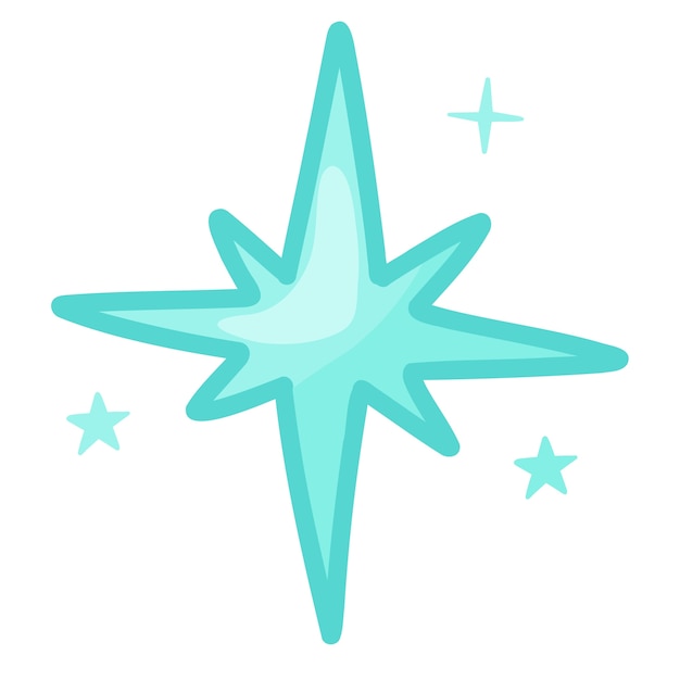 PSD hand drawn star  isolated