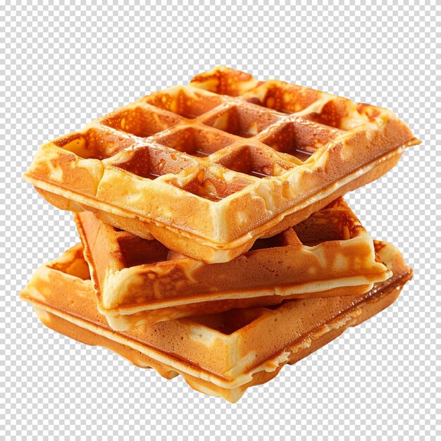 PSD hand drawn sweet waffles isolated on transparent background