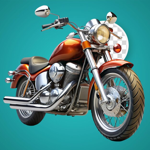 PSD hand drawn vintage motorcycle illustration