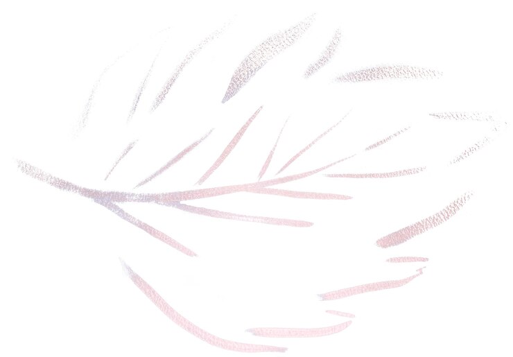 PSD 手描きの水彩画の植物学的なパターン
