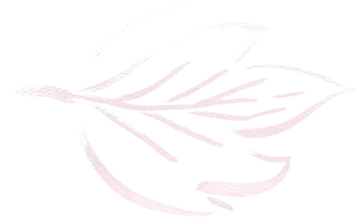 PSD 手描きの水彩画の植物学的なパターン