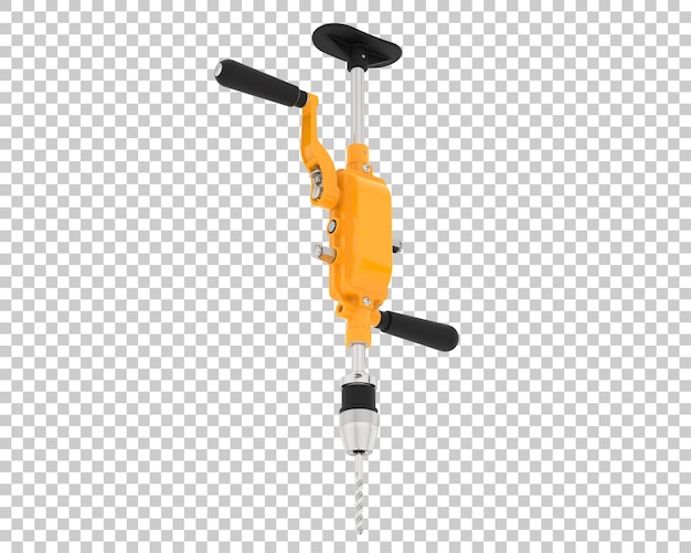 PSD hand drill isolated on transparent background 3d rendering illustration