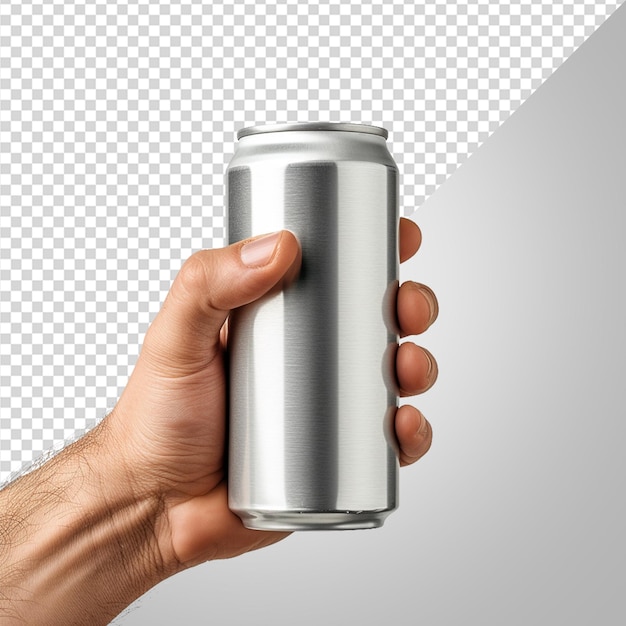 Hand drink kan mockup png