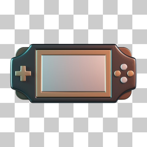 PSD hand game console 3d icon