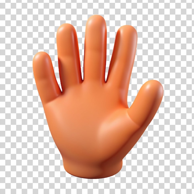 Hand gesture 3d cartoon isolated on transparent background