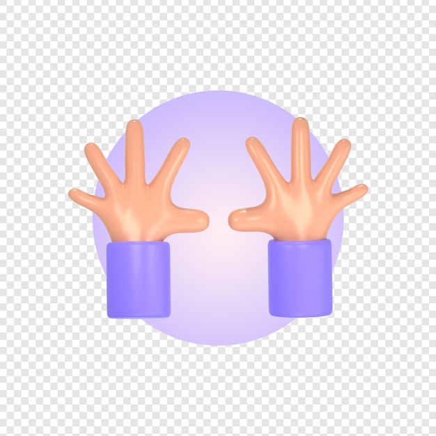 Hand gesture 3d icon