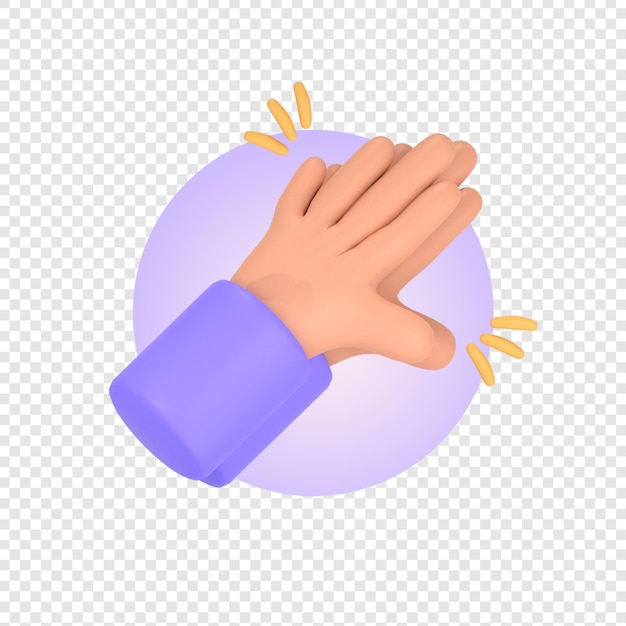 PSD hand gesture 3d icon