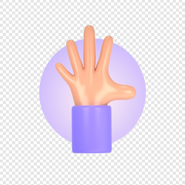 Hand gesture 3d icon