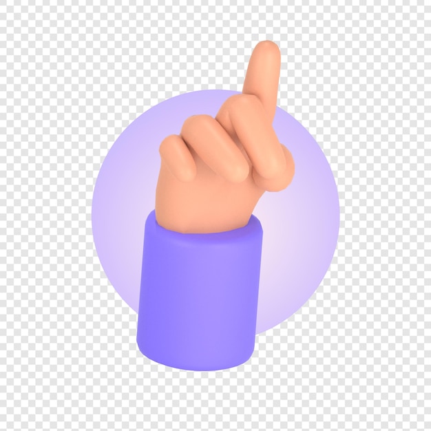 Hand gesture 3d icon