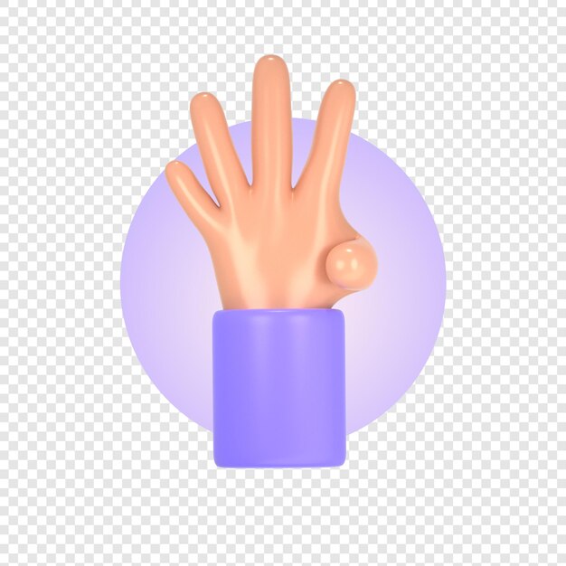 Hand gesture 3d icon