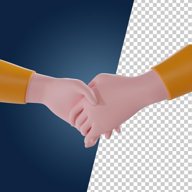 Hand gesture 3d render illustration