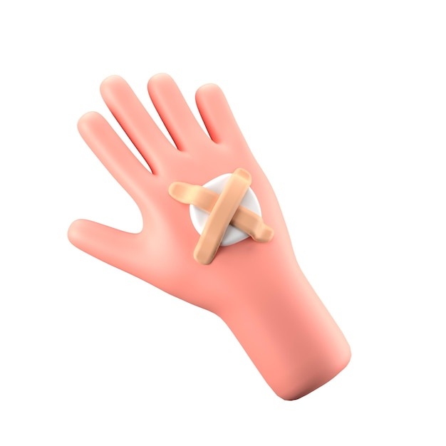 PSD hand gesture bandage plaster medical