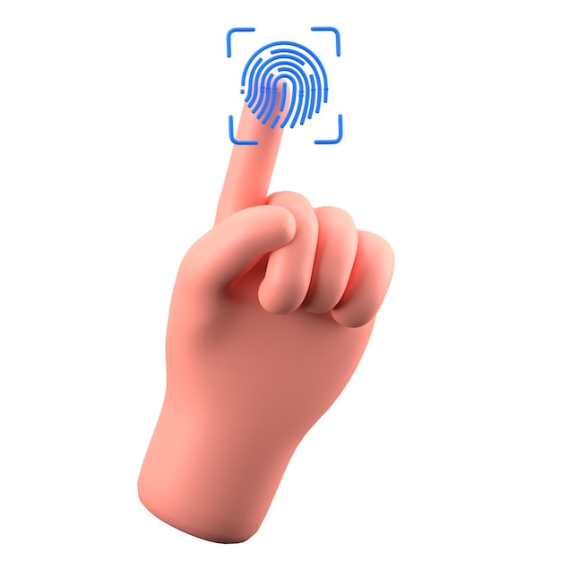 Hand gesture hold fingerprint device