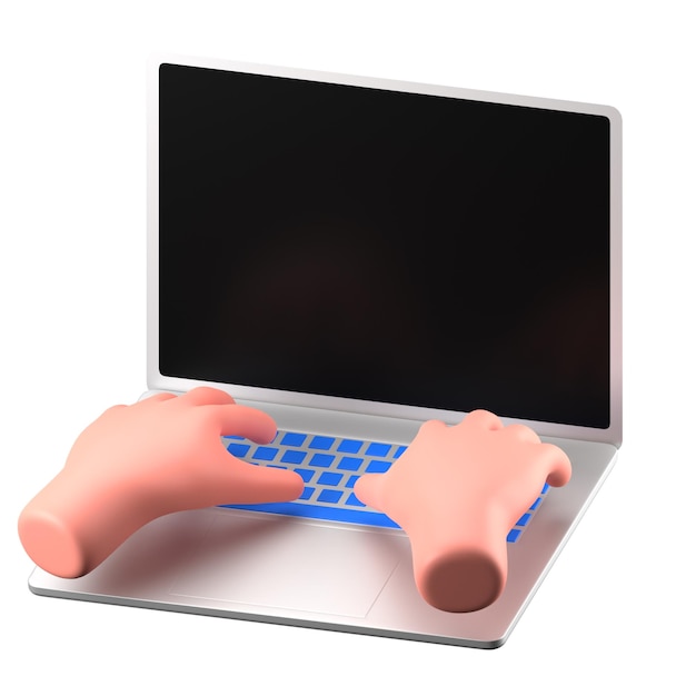 PSD hand gesture hold laptop device