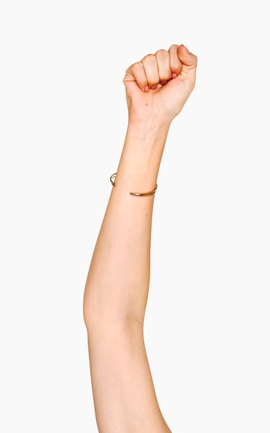 PSD hand gesture isolate on white background