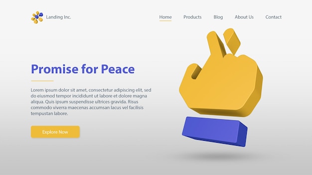 Hand Gesture Landing Page