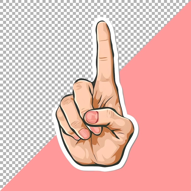 PSD hand gestures on transparent background ai generated