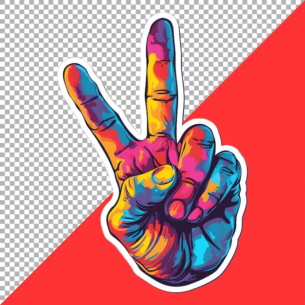 PSD hand gestures on transparent background ai generated