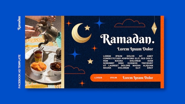 PSD hand getrokken ramadan sjabloon