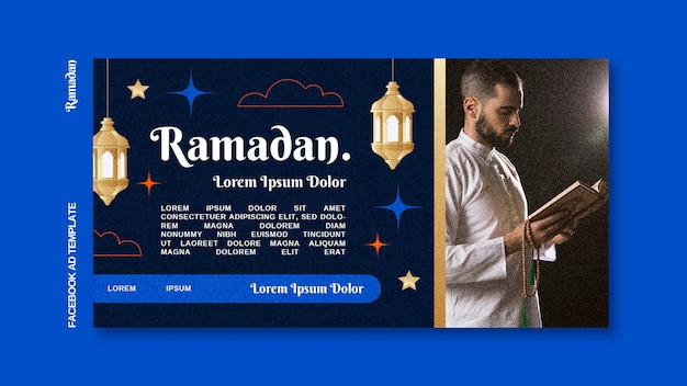 PSD hand getrokken ramadan sjabloon