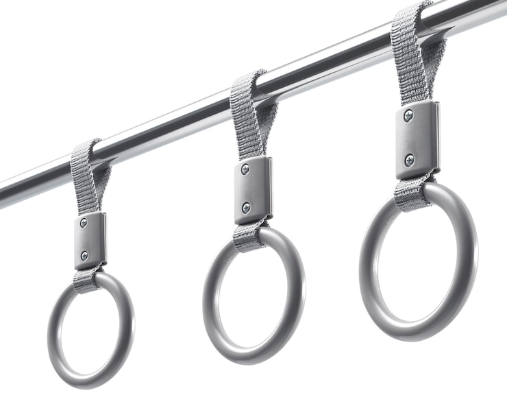 PSD hand handle loop in the subway transparent background