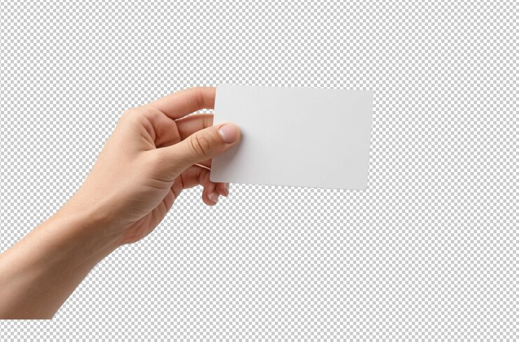 PSD hand hold blank card simple display