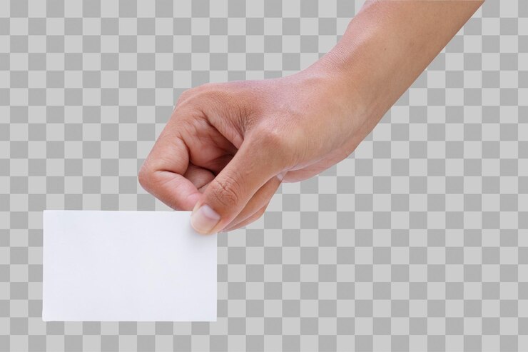PSD hand holding blank paper