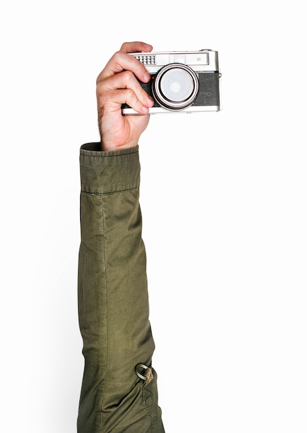 Hand holding camera