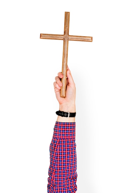 PSD hand holding cross