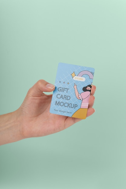 Mockup di carta regalo con mano