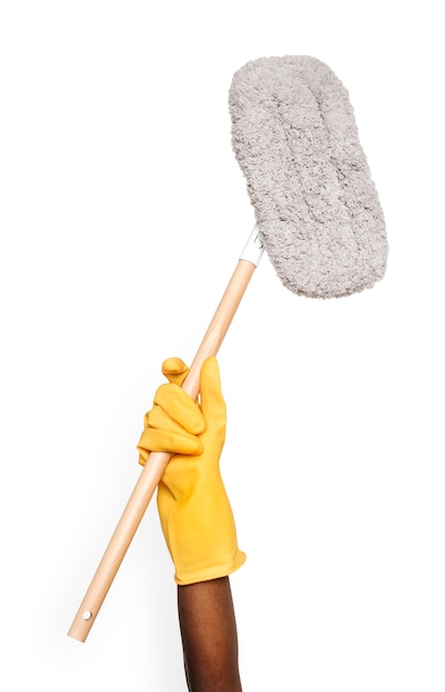 Hand holding mop