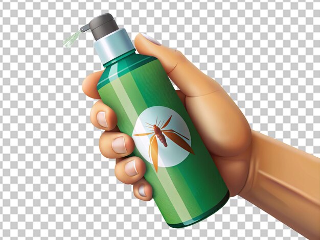 PSD hand holding mosquito spray