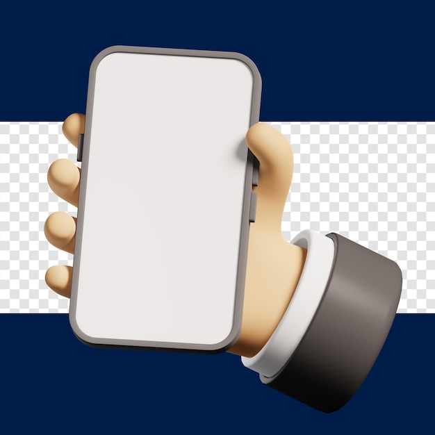 Hand Holding Phone 3D