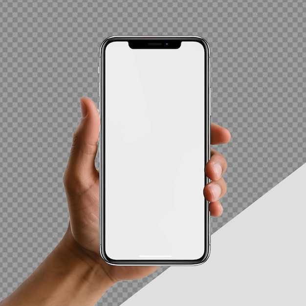 PSD Ручной телефон для макета png изолирован на прозрачном фоне