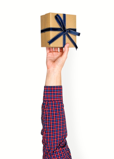 PSD hand holding present box