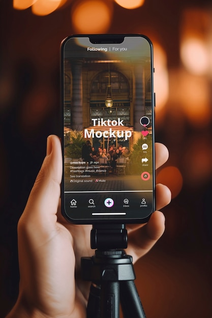 PSD mockup di smartphone in mano