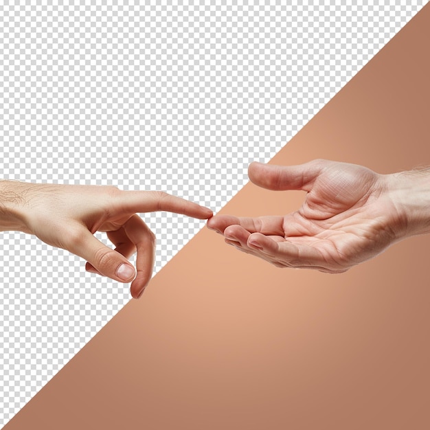 PSD hand isolated on white background