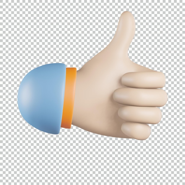 Hand like 3d icon