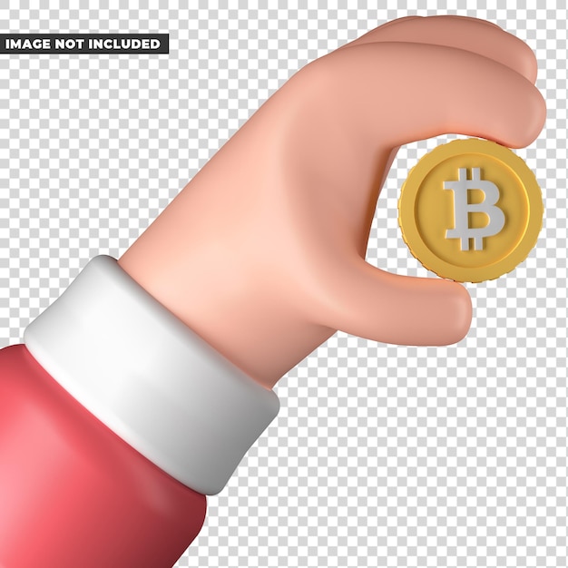 Hand met bitcoin