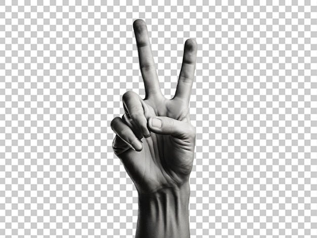 PSD hand peace sign background