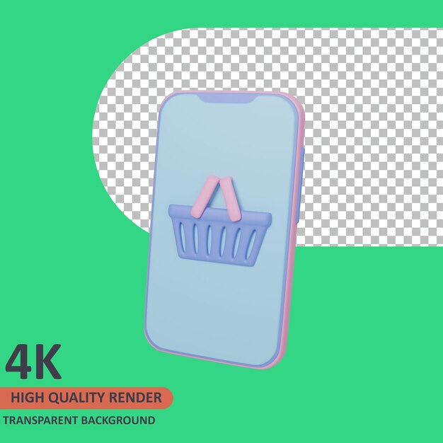 Hand phone 3d sale icon illustration high quality render