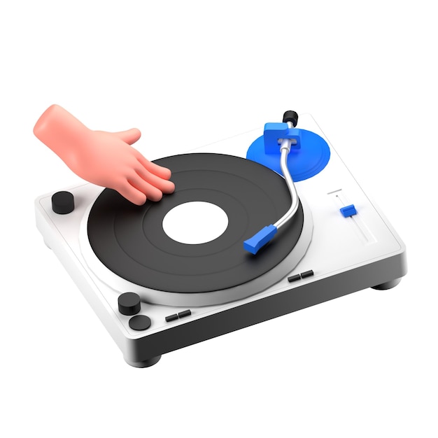 PSD hand play disk jocky dj music instrument