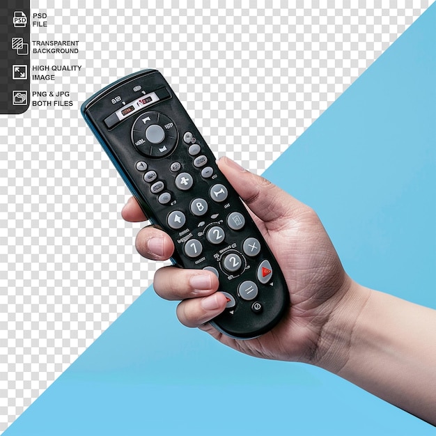 PSD hand pressing remote control transparent background