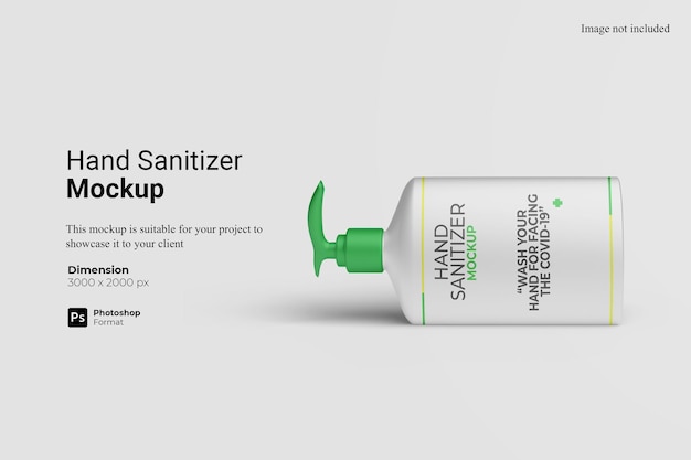 Hand sanitizer mockup design isolated