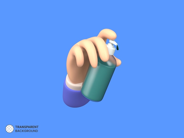 Icona della bottiglia della pompa disinfettante per le mani isolata